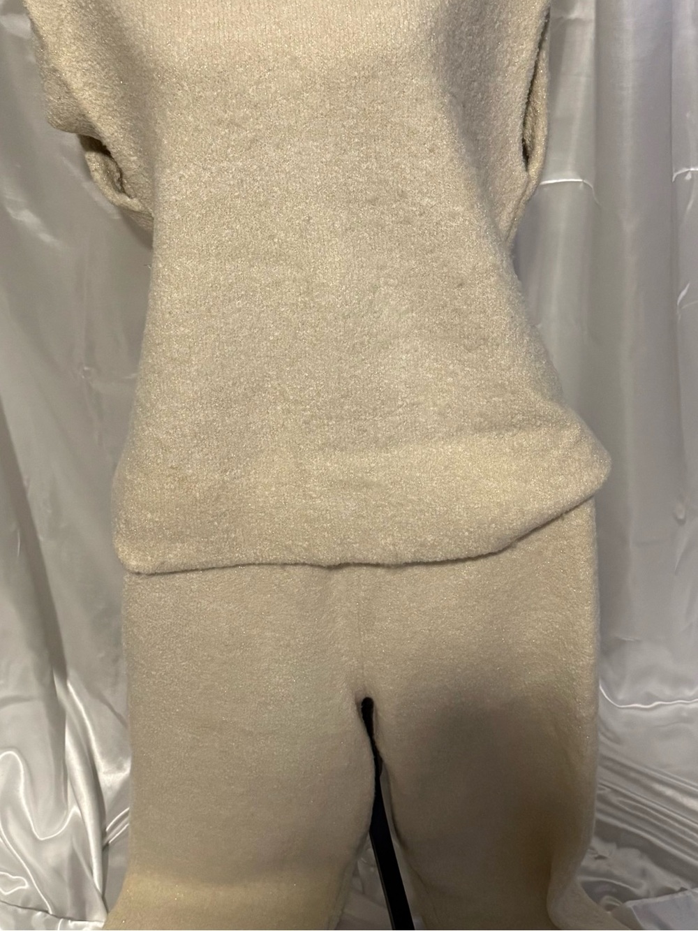 Zara Cream Knit Pantsuit Two-Piece Set